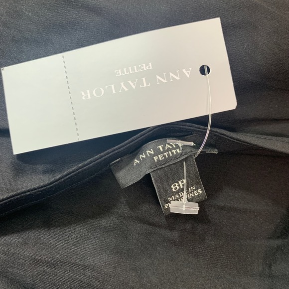 Ann Taylor Top Womens 8P Black Crossback Cut Out Short Sleeve‎ Casual Party - Picture 6 of 11